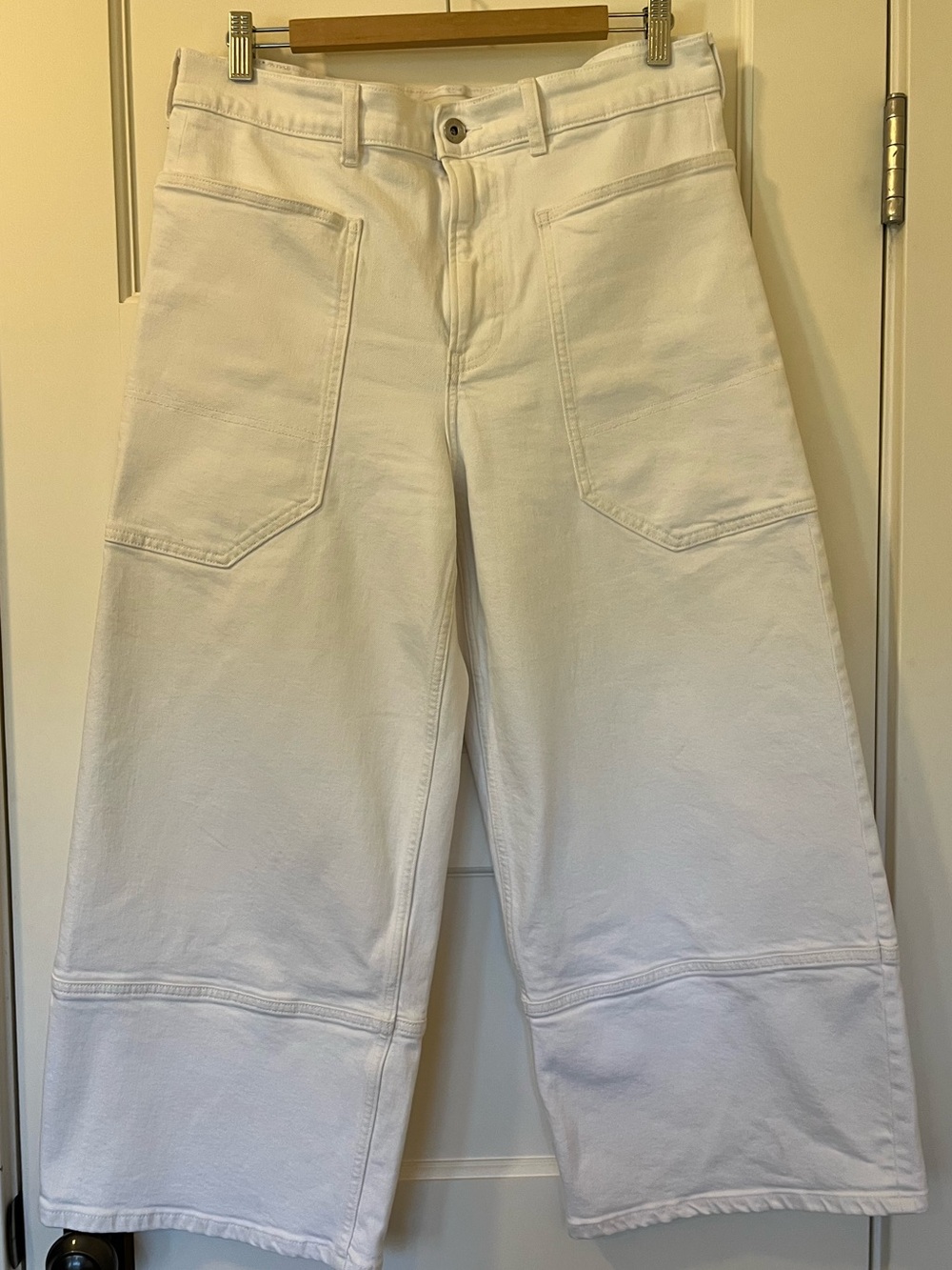 Everlane • The Way-High Gardener Cropped • Off-White Utility Wide Leg • Size 31